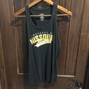 2/$12 Black Burnout Mizzou Tank